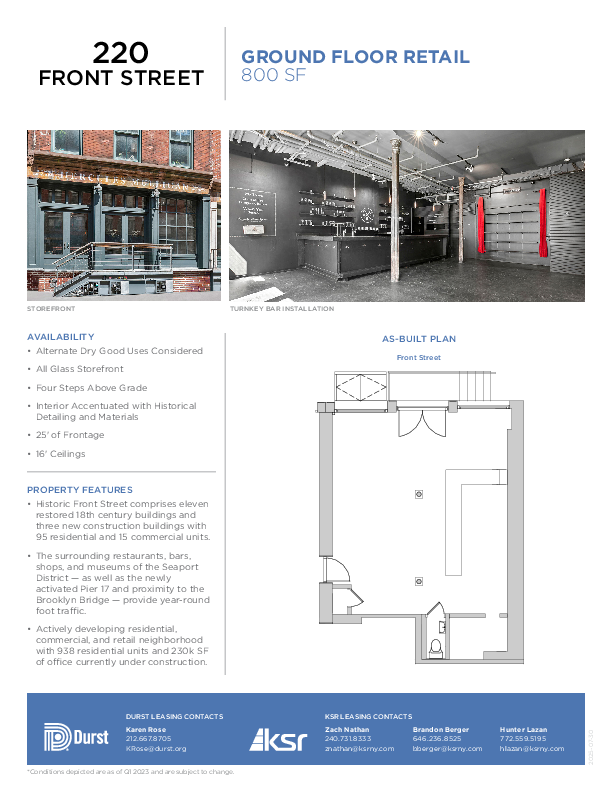 Historic Front Street 220 Front Street floorplan