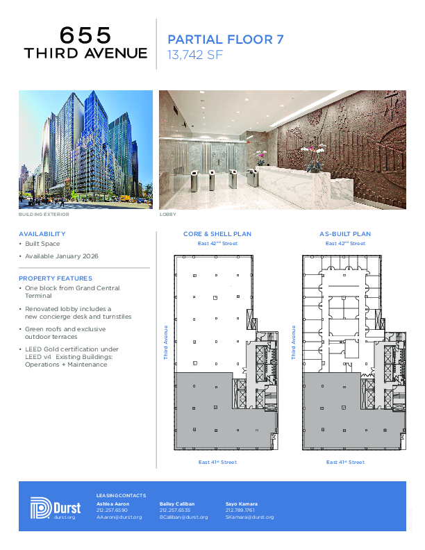 655 Third Avenue Partial Floor 7 floorplan