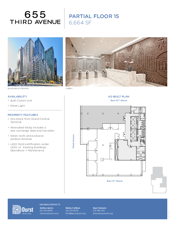 655 Third Avenue Partial Floor 15 floorplan