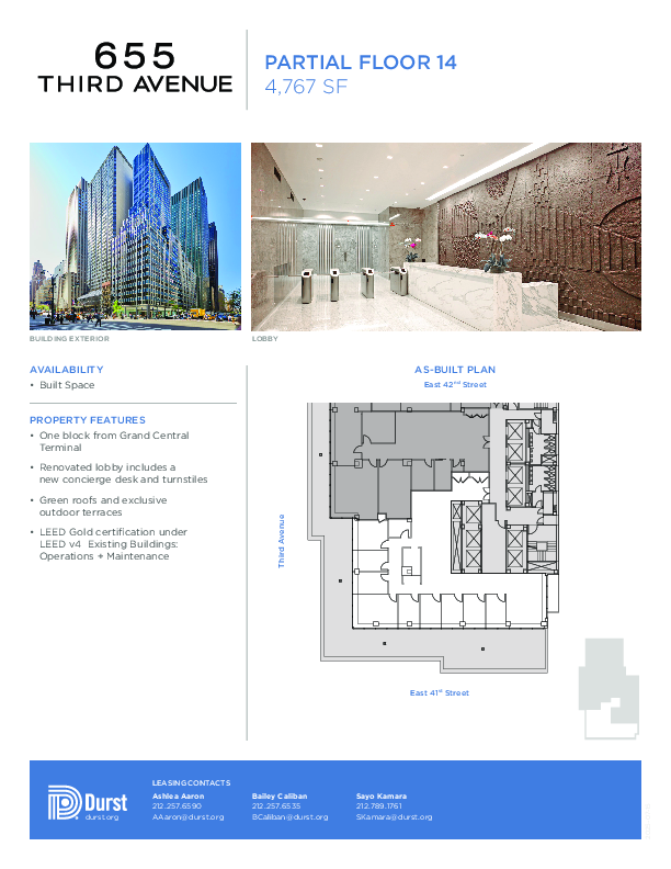 655 Third Avenue Partial 14 floorplan