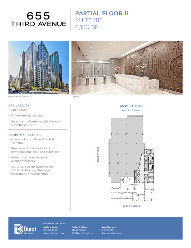 655 Third Avenue Partial Floor 11 floorplan