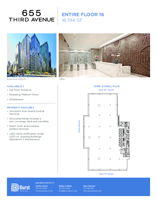 655 Third Avenue Entire Floor 16 floorplan