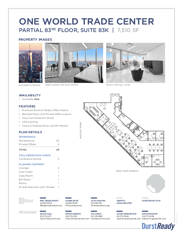 One World Trade Center Partial Floor 83K floorplan