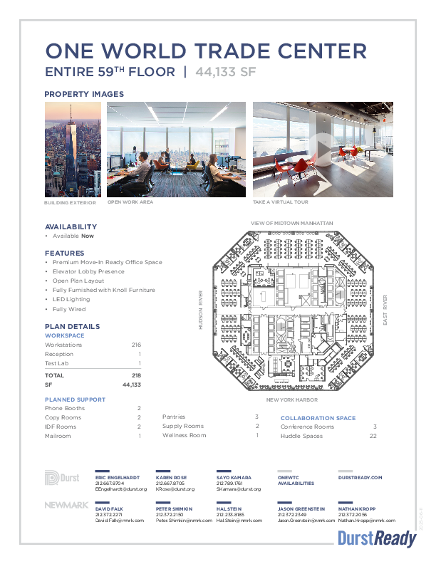 One World Trade Center Entire Floor 59 floorplan