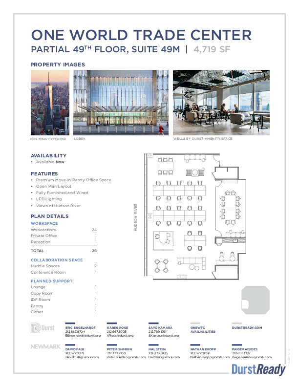 One World Trade Center Partial Floor 49 M floorplan