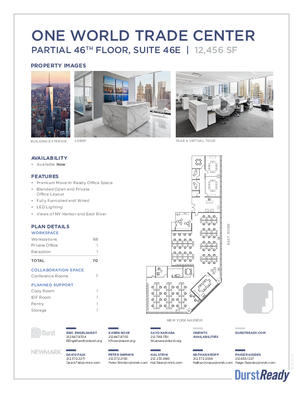 One World Trade Center Partial Floor 46 E floorplan