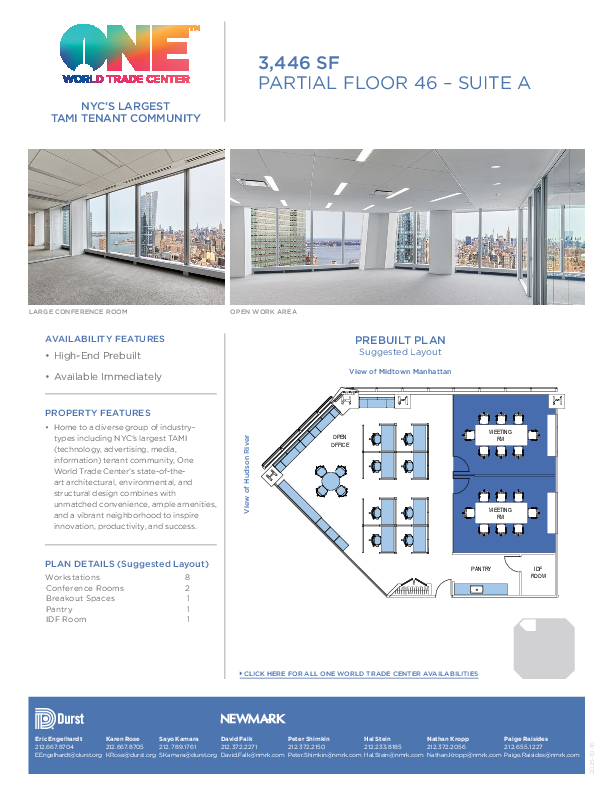 One World Trade Center Partial Floor 46 A floorplan