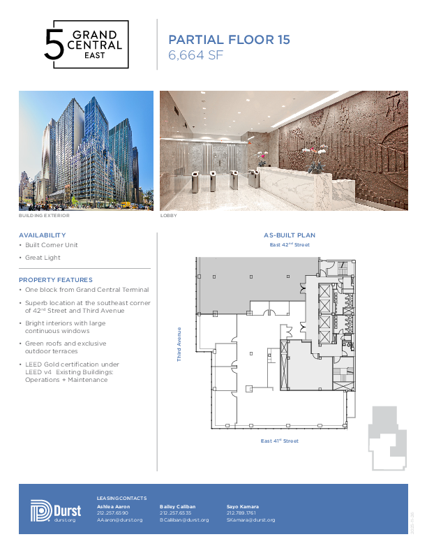 5 Grand Central East Partial Floor 15 floorplan