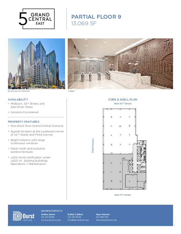 5 Grand Central East Partial Floor 9 floorplan