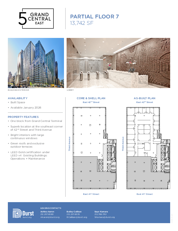 5 Grand Central East Partial Floor 7 floorplan