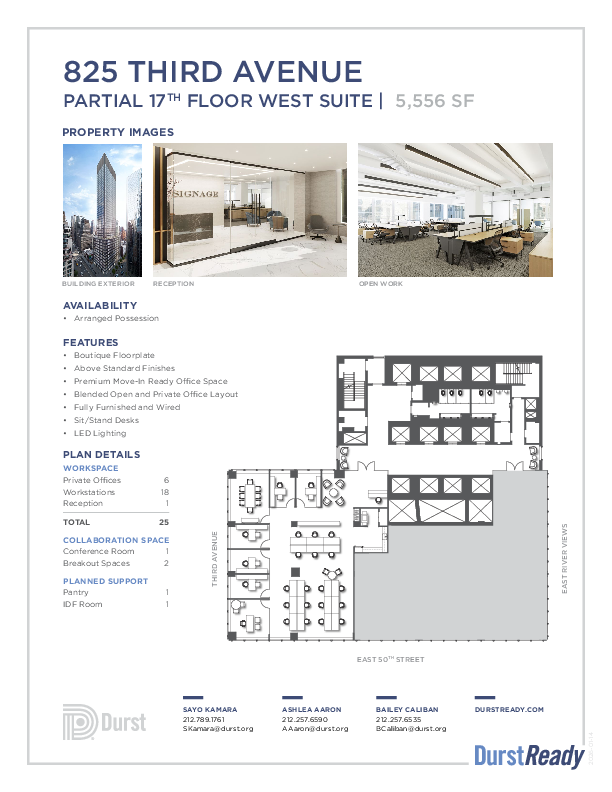 825 Third Avenue DurstReady 17  floorplan