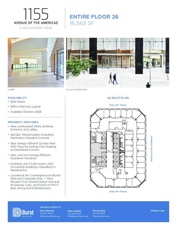 1155 Avenue of the Americas Entire Floor 26 floorplan