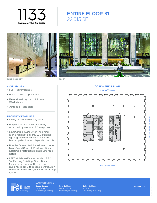 1133 Avenue of the Americas Entire 31 floorplan