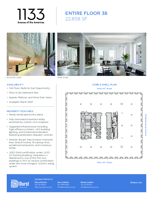 1133 Avenue of the Americas Entire Floor 38 floorplan