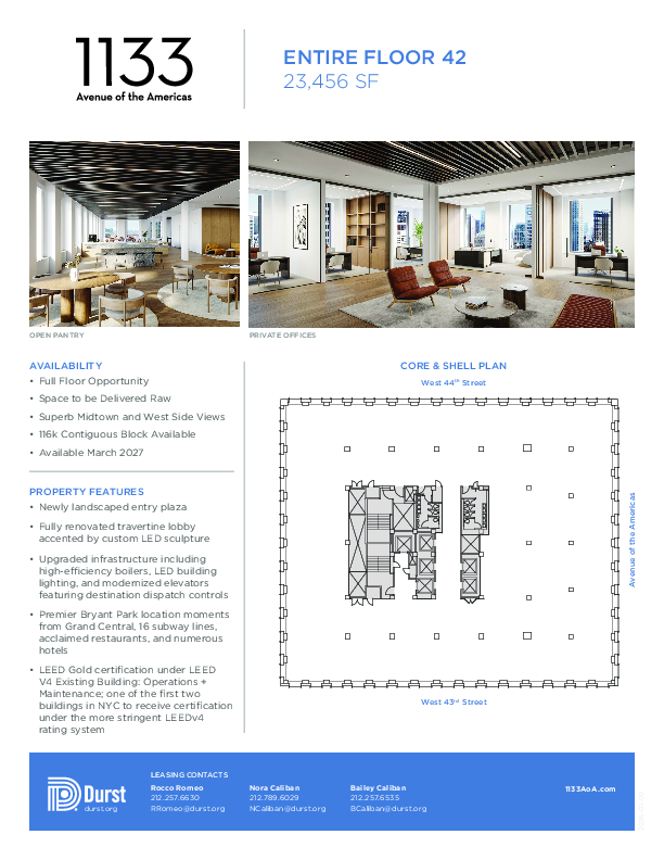 1133 Avenue of the Americas Entire 42 floorplan