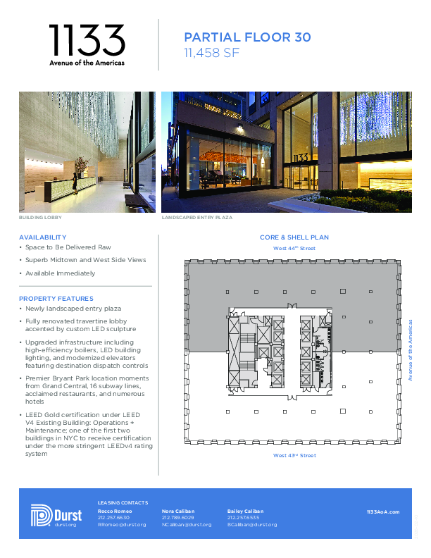 1133 Avenue of the Americas Partial 30 floorplan