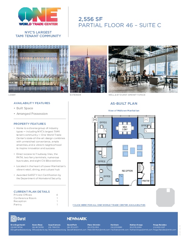 One World Trade Center Partial Floor 46C floorplan