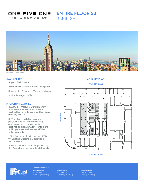 One Five One Entire Floor 53 floorplan
