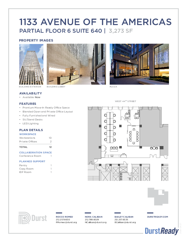 1133 Avenue of the Americas Partial 6 floorplan