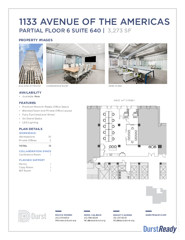 1133 Avenue of the Americas Partial 6 floorplan