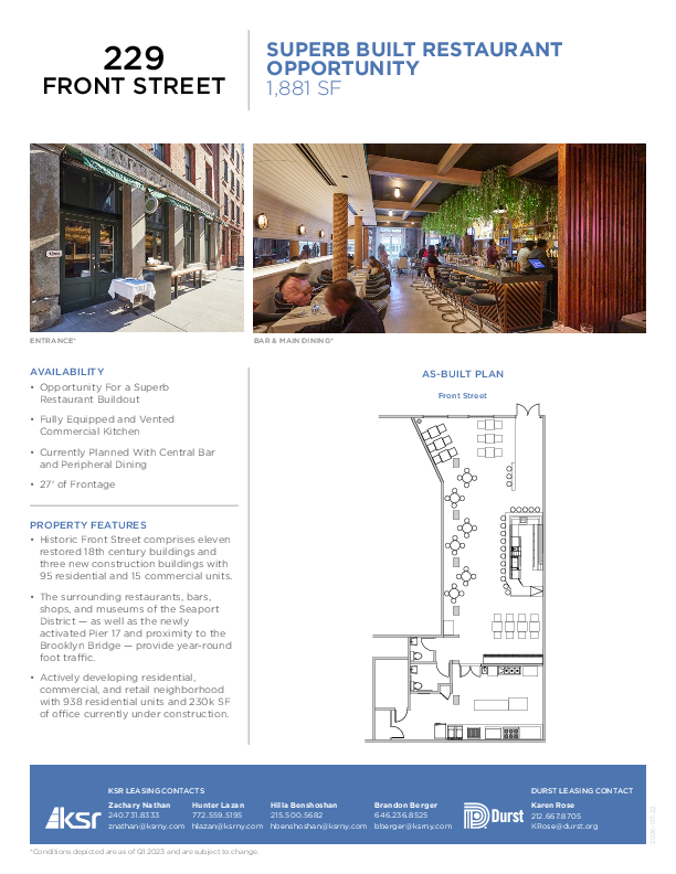 Historic Front Street 229 Front Street floorplan